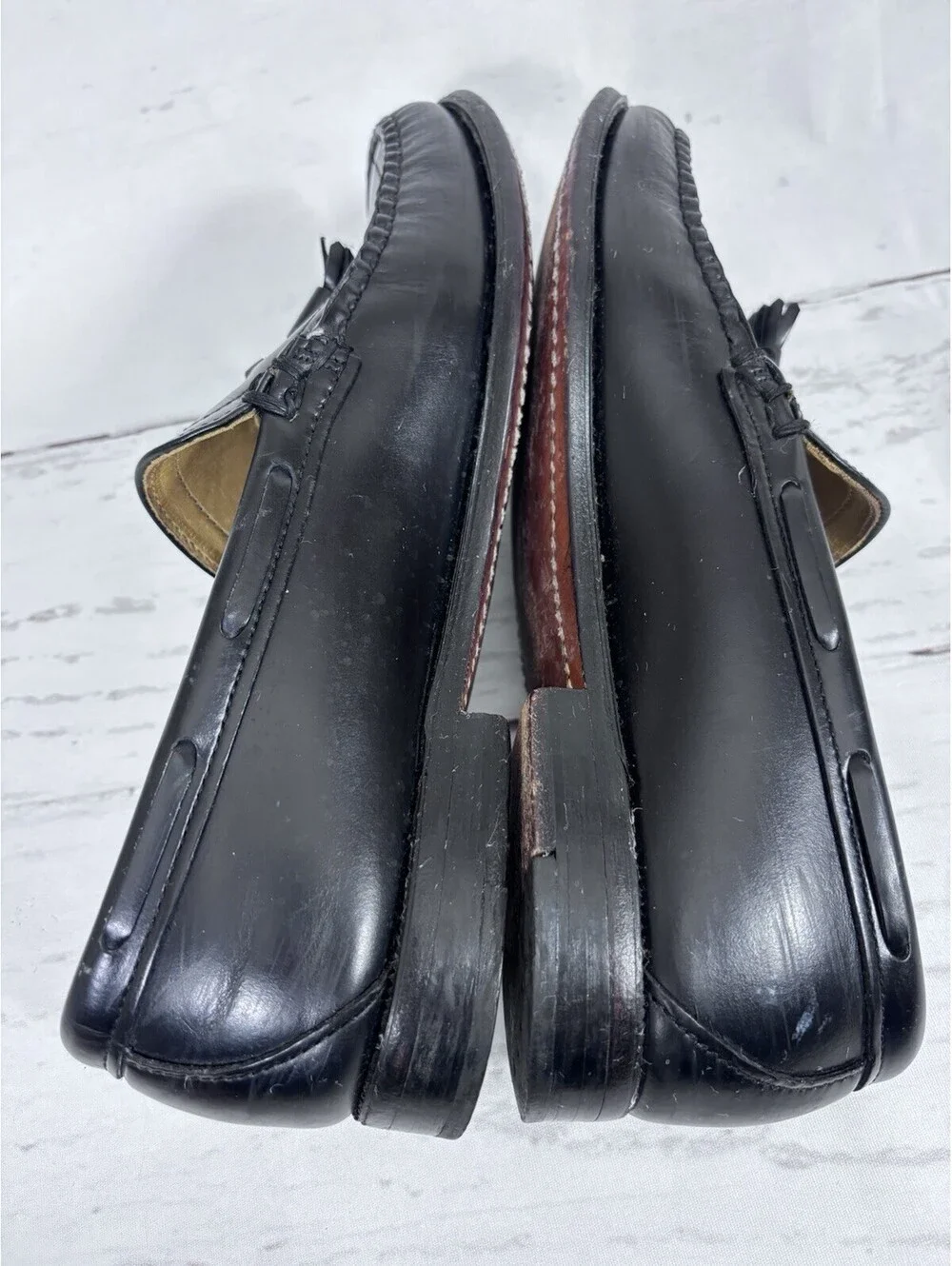 Sebago Black Leather Tassel Loafers Men’s Shoes 9.5 E Wide US 9.5 EU 43 UK 9